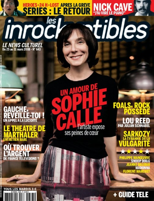 INROCKUPTIBLES | LES magazine side cover Issue 643 25 March 2008