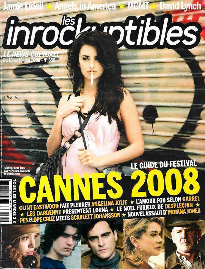 INROCKUPTIBLES | LES magazine side cover Issue 650 13 May 2008