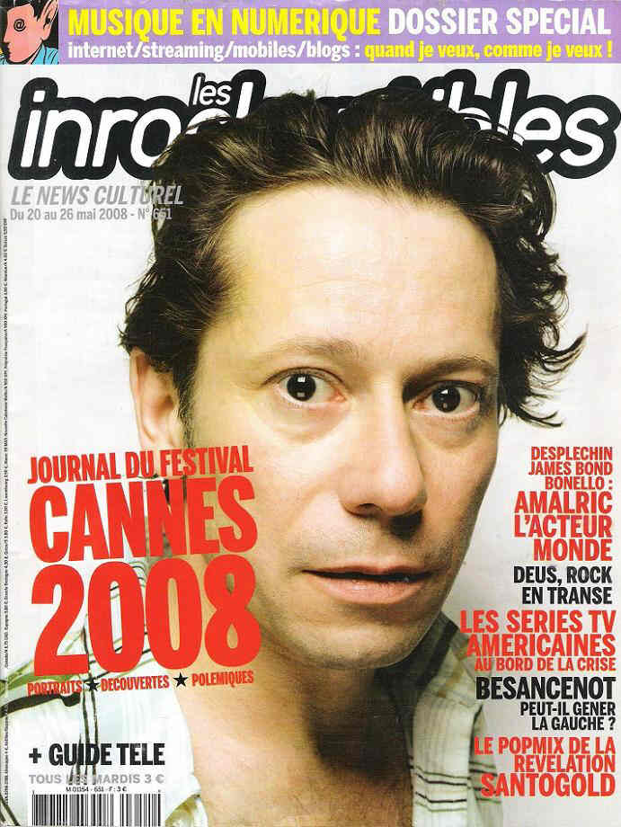 INROCKUPTIBLES | LES magazine side cover Issue 651 20 May 2008