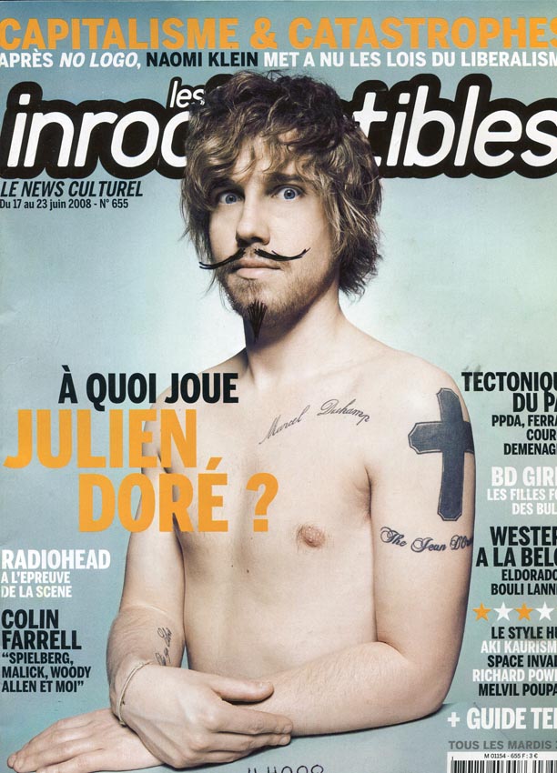 INROCKUPTIBLES | LES magazine side cover Issue 655 17 June 2008