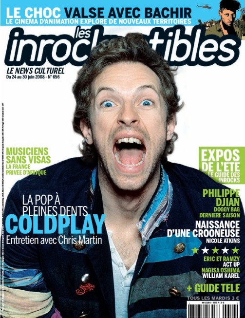 INROCKUPTIBLES | LES magazine side cover Issue 656 24 June 2008