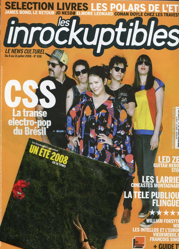 INROCKUPTIBLES | LES magazine side cover Issue 658 8 July 2008