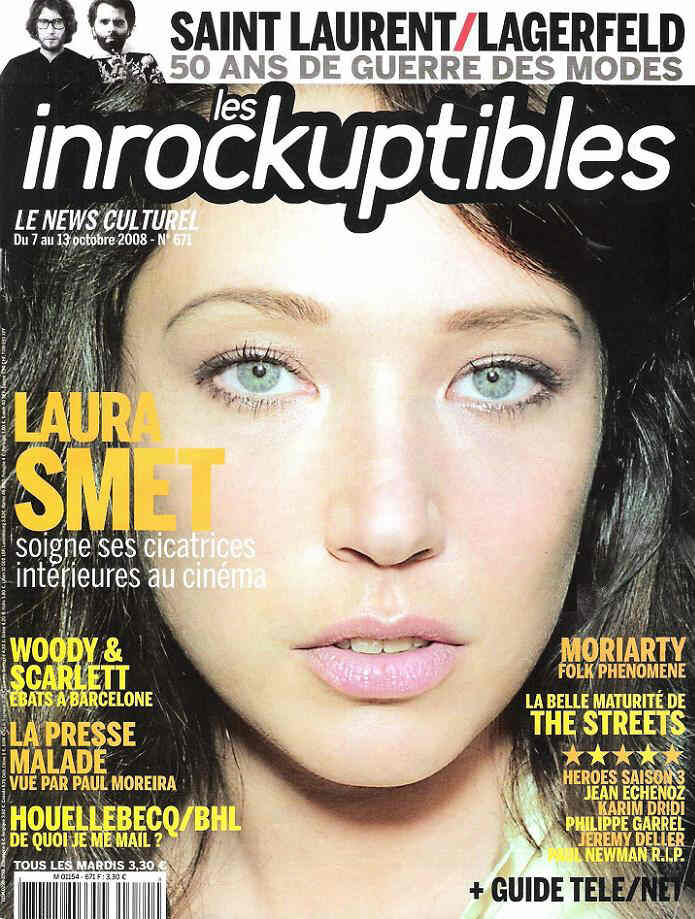 INROCKUPTIBLES | LES magazine side cover Issue 671 7 October 2008