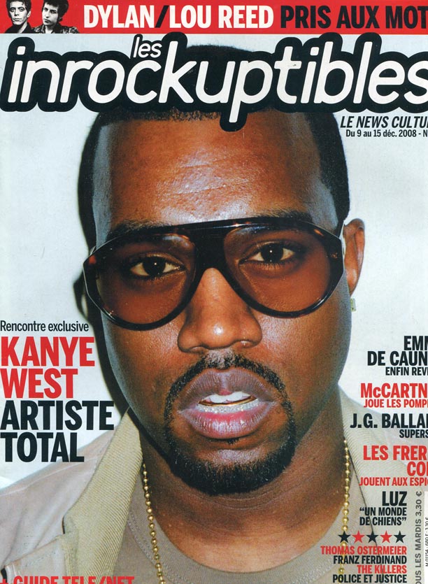 INROCKUPTIBLES | LES magazine side cover Issue 680 9 December 2008