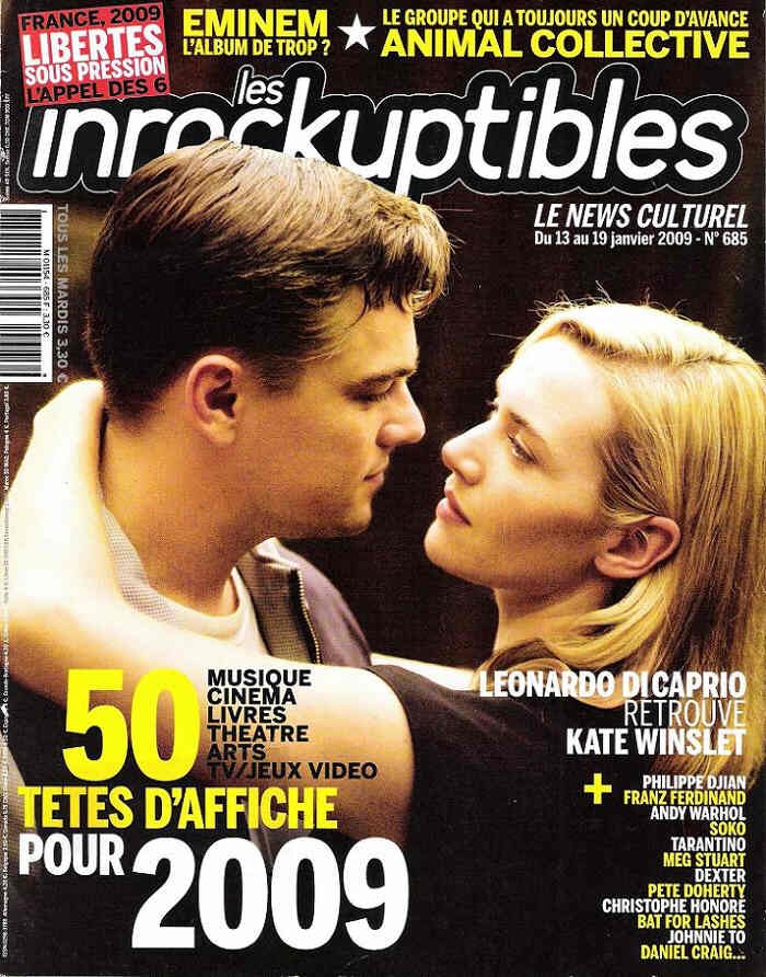 INROCKUPTIBLES | LES magazine side cover Issue 685 13 January 2009