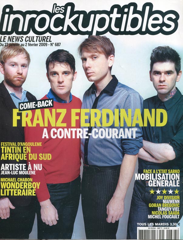 INROCKUPTIBLES | LES magazine side cover Issue 687 27 January 2009