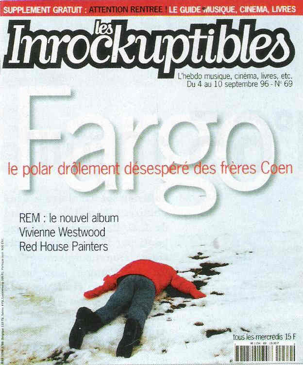 INROCKUPTIBLES | LES magazine side cover Issue 69 4 September 1996
