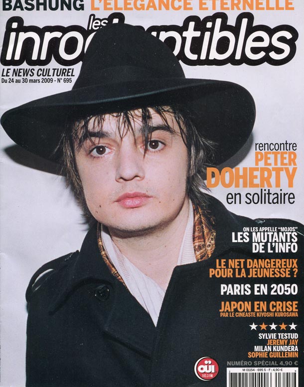 INROCKUPTIBLES | LES magazine side cover Issue 695 24 March 2009