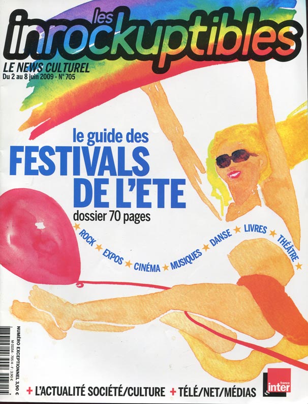INROCKUPTIBLES | LES magazine side cover Issue 705 2 June 2009