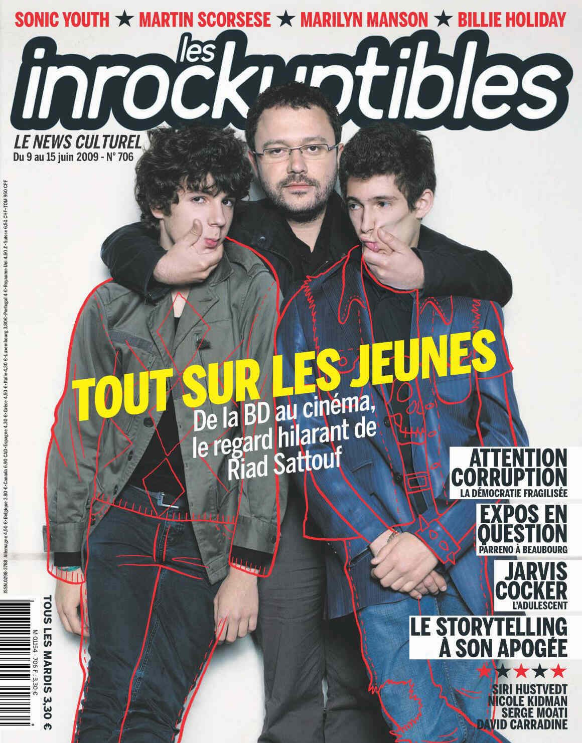 INROCKUPTIBLES | LES magazine side cover Issue 706 9 June 2009