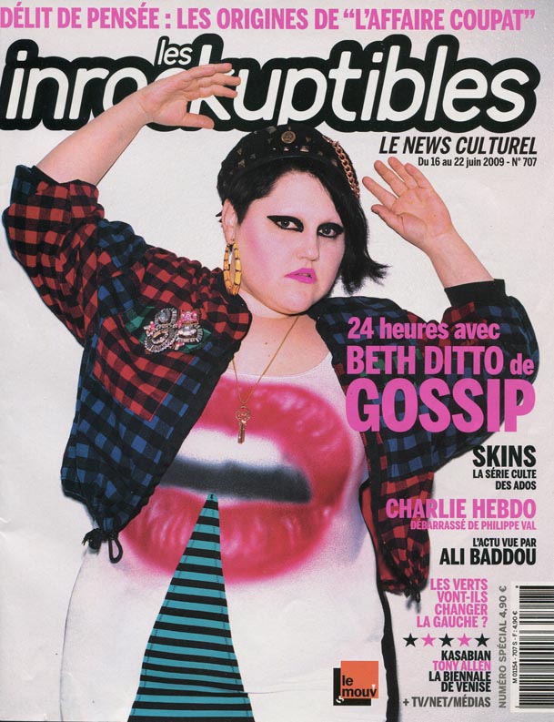 INROCKUPTIBLES | LES magazine side cover Issue 707 16 June 2009