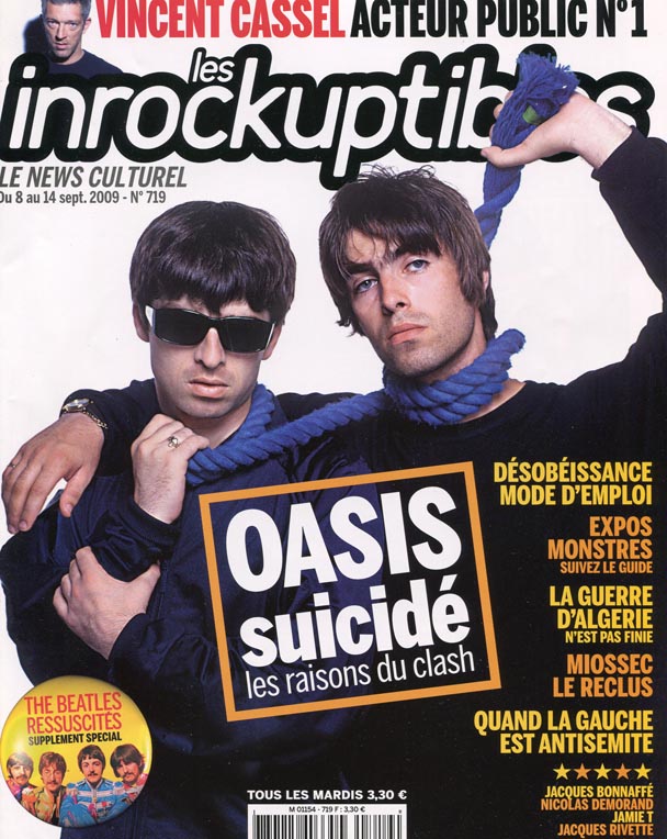 INROCKUPTIBLES | LES magazine side cover Issue 719 8 September 2009