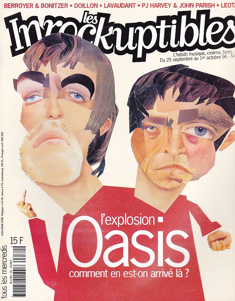 INROCKUPTIBLES | LES magazine side cover Issue 72 25 September 1996