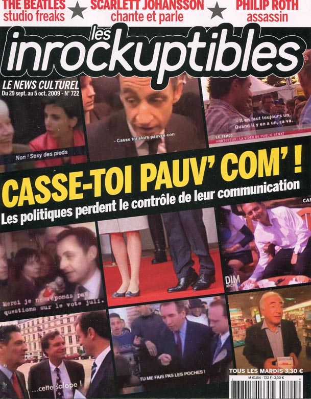 INROCKUPTIBLES | LES magazine side cover Issue 722 29 September 2009