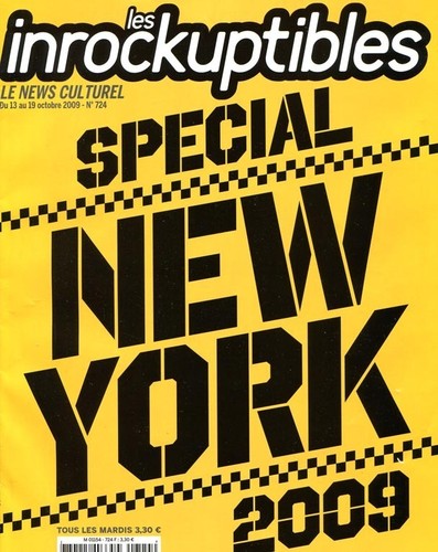 INROCKUPTIBLES | LES magazine side cover Issue 724 13 October 2009