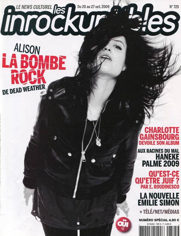 INROCKUPTIBLES | LES magazine side cover Issue 725 20 October 2009