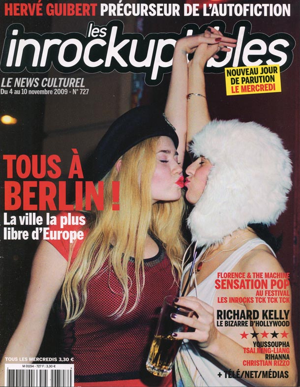 INROCKUPTIBLES | LES magazine side cover Issue 727 4 November 2009