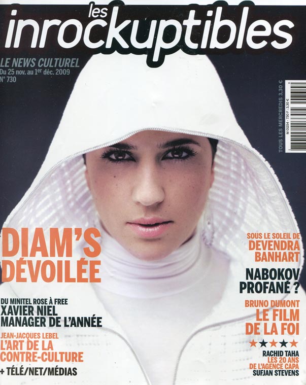 INROCKUPTIBLES | LES magazine side cover Issue 730 25 November 2009