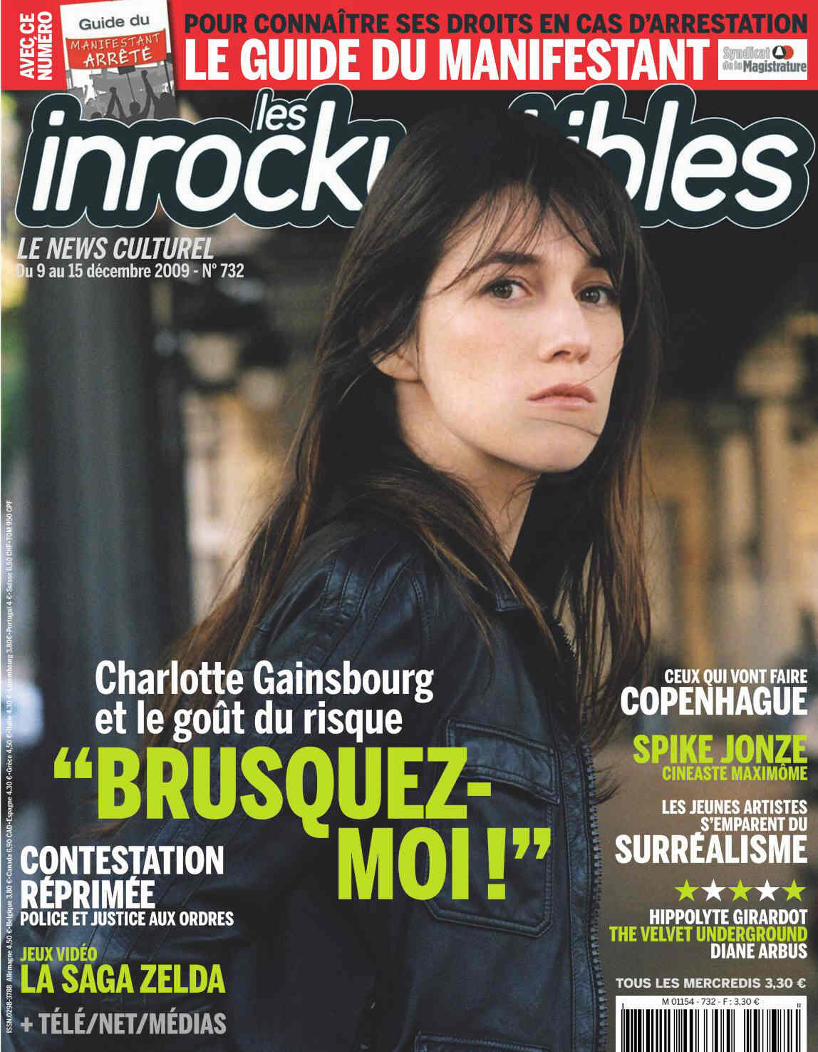 INROCKUPTIBLES | LES magazine side cover Issue 732 9 December 2009