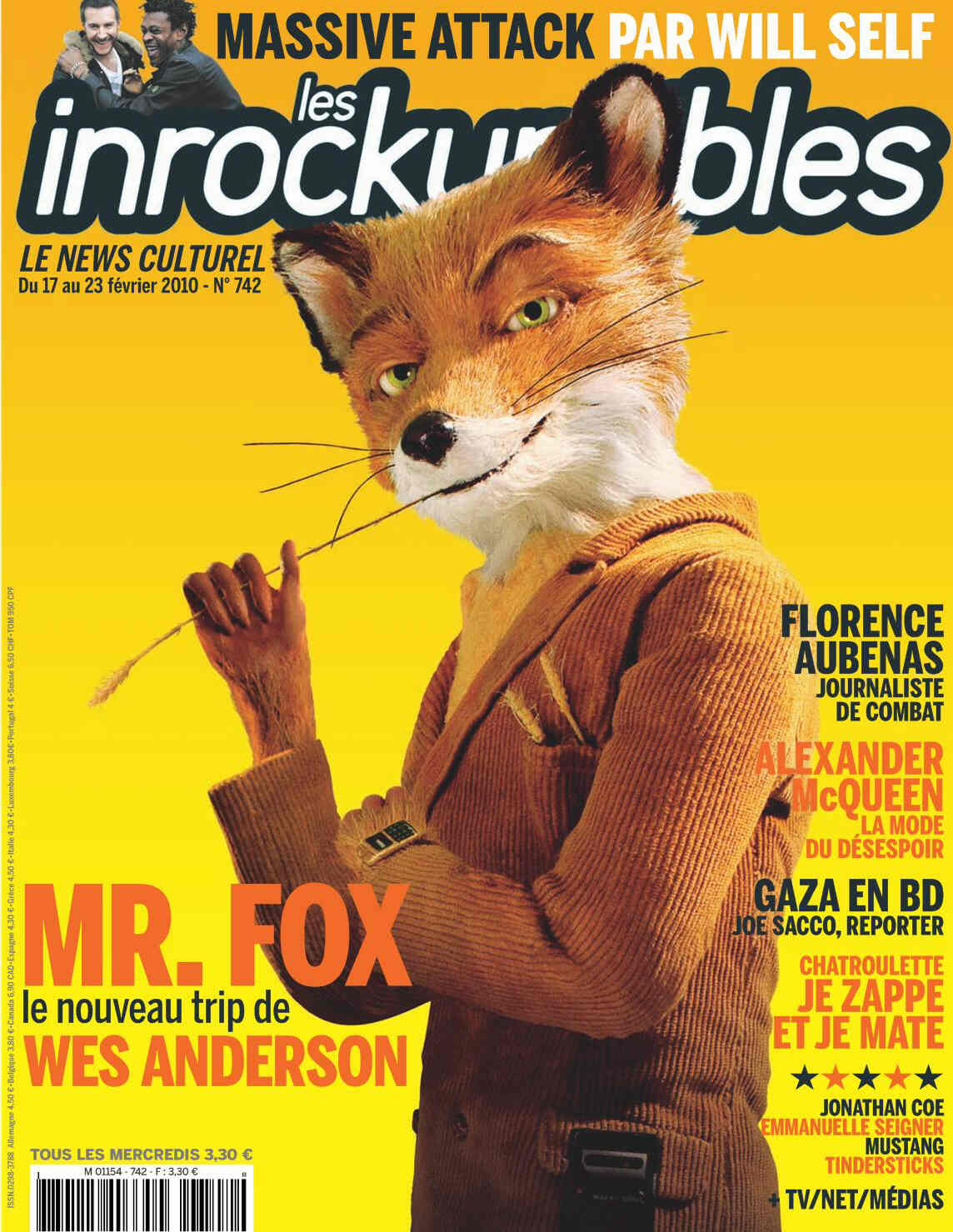 INROCKUPTIBLES | LES magazine side cover Issue 742 17 February 2010