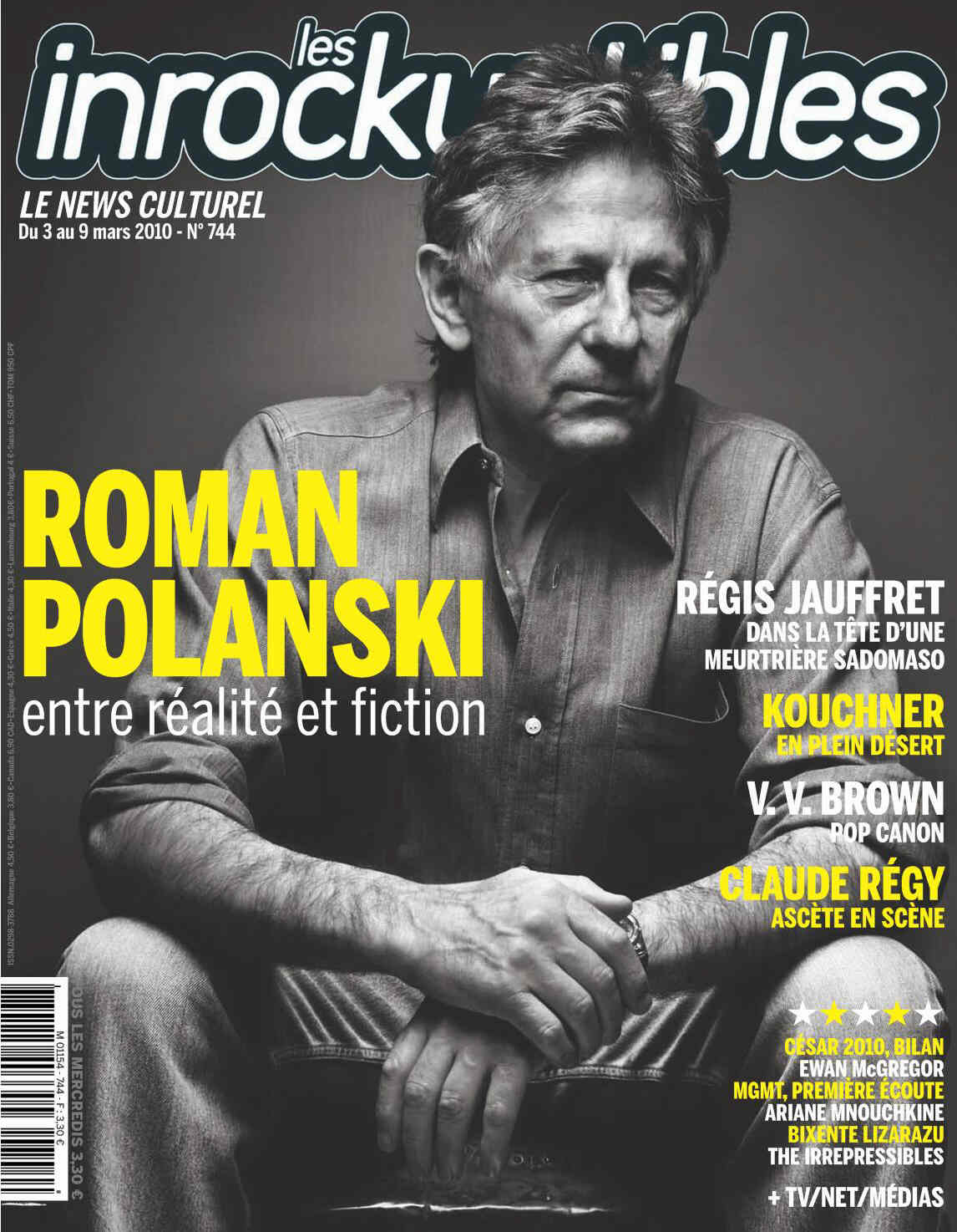 INROCKUPTIBLES | LES magazine side cover Issue 744 3 March 2010