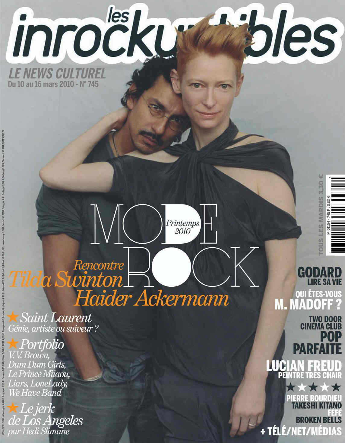 INROCKUPTIBLES | LES magazine side cover Issue 745 10 March 2010