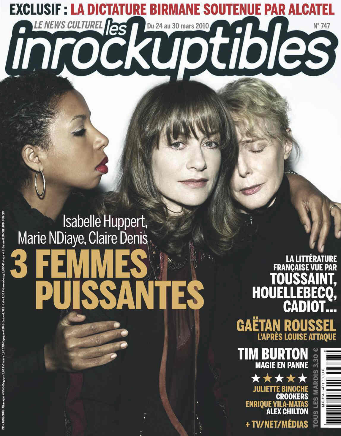 INROCKUPTIBLES | LES magazine side cover Issue 747 24 March 2010