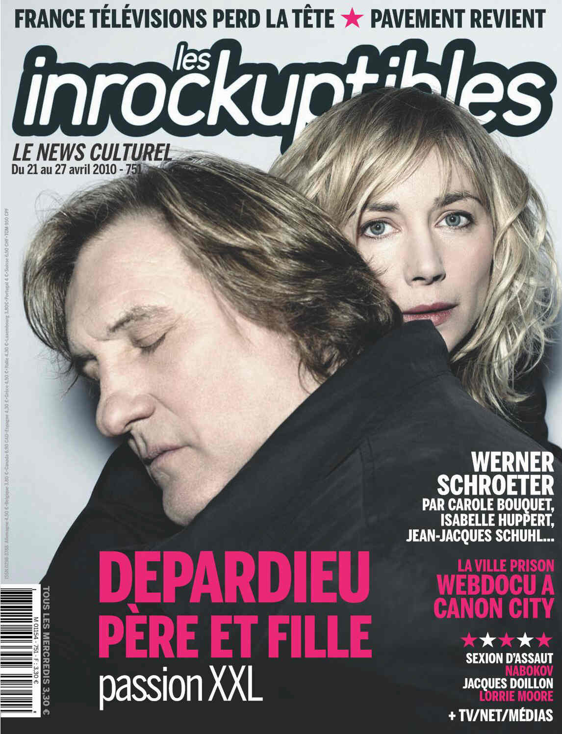 INROCKUPTIBLES | LES magazine side cover Issue 751 21 April 2010