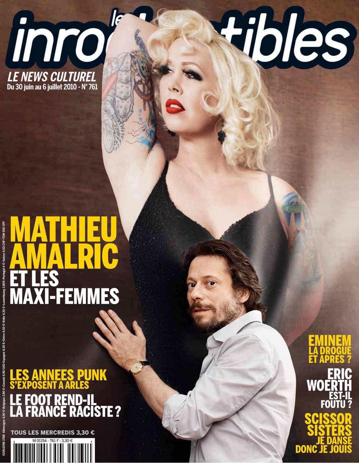 INROCKUPTIBLES | LES magazine side cover Issue 761 30 June 2010