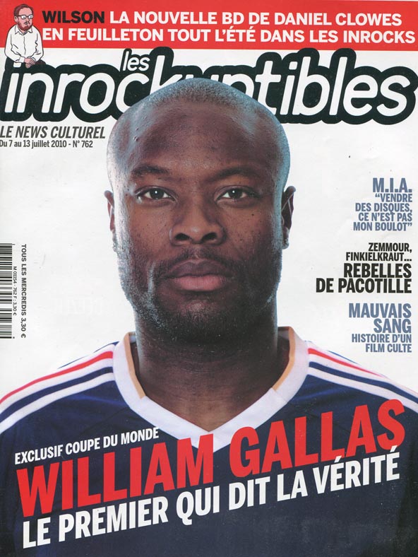 INROCKUPTIBLES | LES magazine side cover Issue 762 7 July 2010