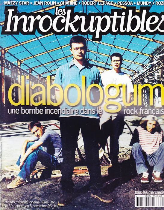 INROCKUPTIBLES | LES magazine side cover Issue 77 30 October 1996