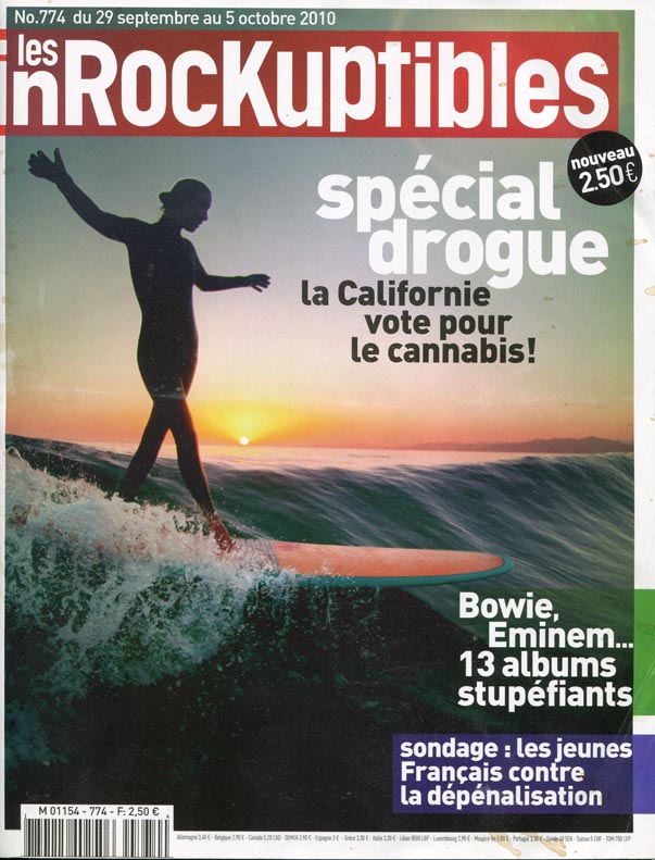 INROCKUPTIBLES | LES magazine side cover Issue 774 29 September 2010