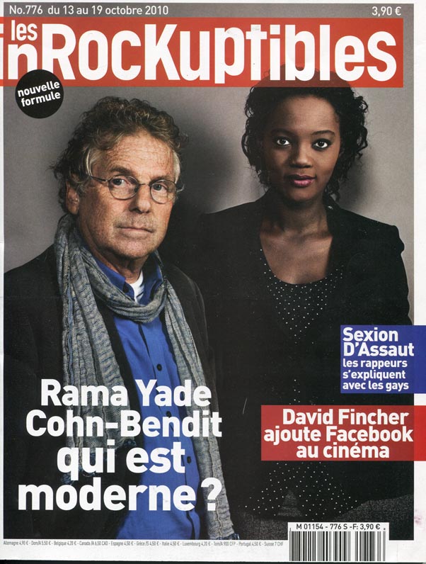 INROCKUPTIBLES | LES magazine side cover Issue 776 13 October 2010