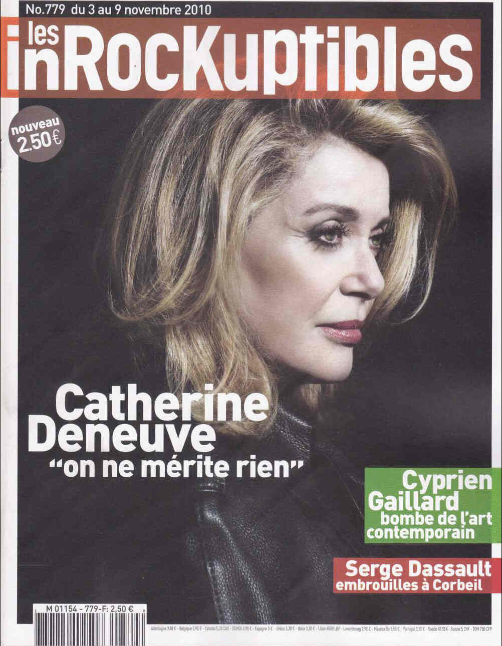 INROCKUPTIBLES | LES magazine side cover Issue 779 3 November 2010