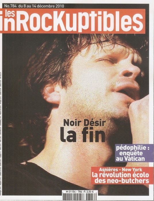 INROCKUPTIBLES | LES magazine side cover Issue 784 8 December 2010