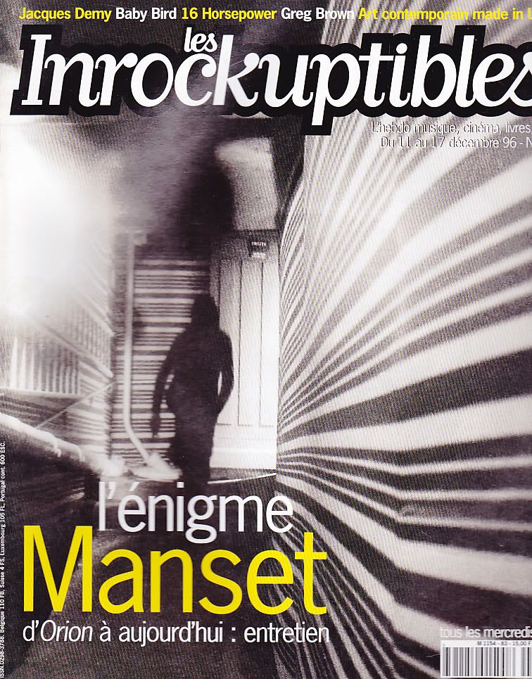 INROCKUPTIBLES | LES magazine side cover Issue 83 11 December 1996