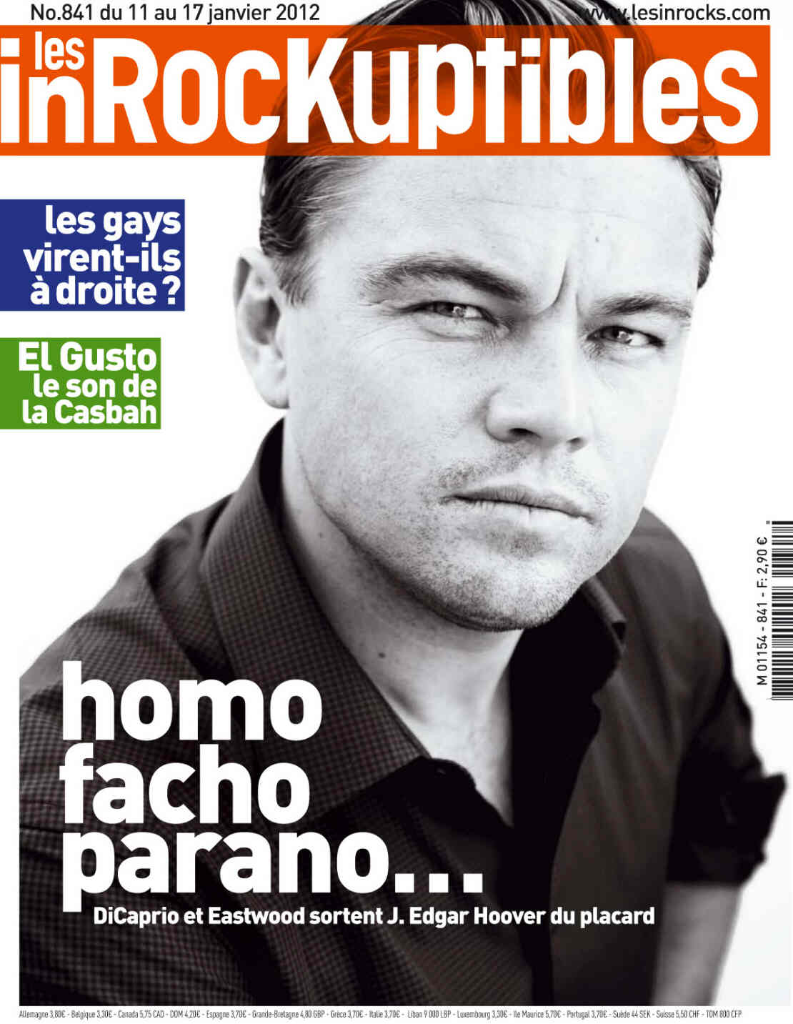 INROCKUPTIBLES | LES magazine side cover Issue 841 11 January 2012