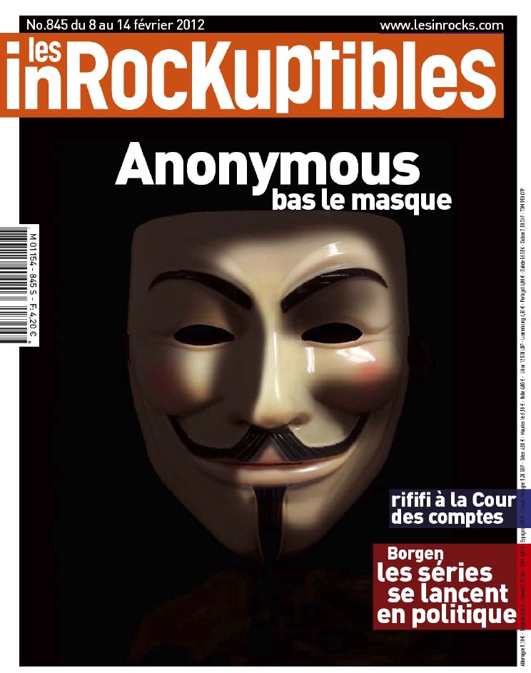 INROCKUPTIBLES | LES magazine side cover Issue 845 8 February 2012