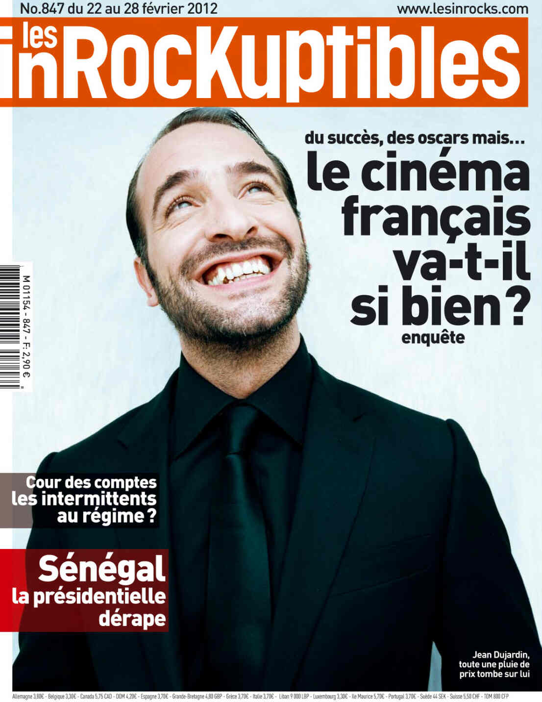 INROCKUPTIBLES | LES magazine side cover Issue 847 22 February 2012