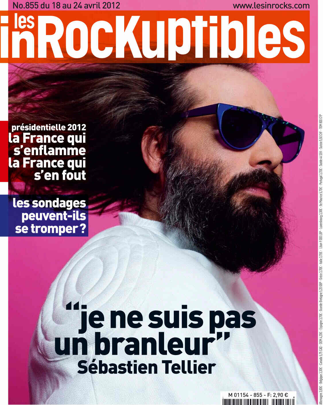 INROCKUPTIBLES | LES magazine side cover Issue 855 18 April 2012