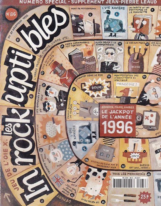 INROCKUPTIBLES | LES magazine side cover Issue 86 31 December 1996