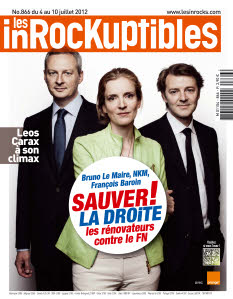 INROCKUPTIBLES | LES magazine side cover Issue 866 4 July 2012