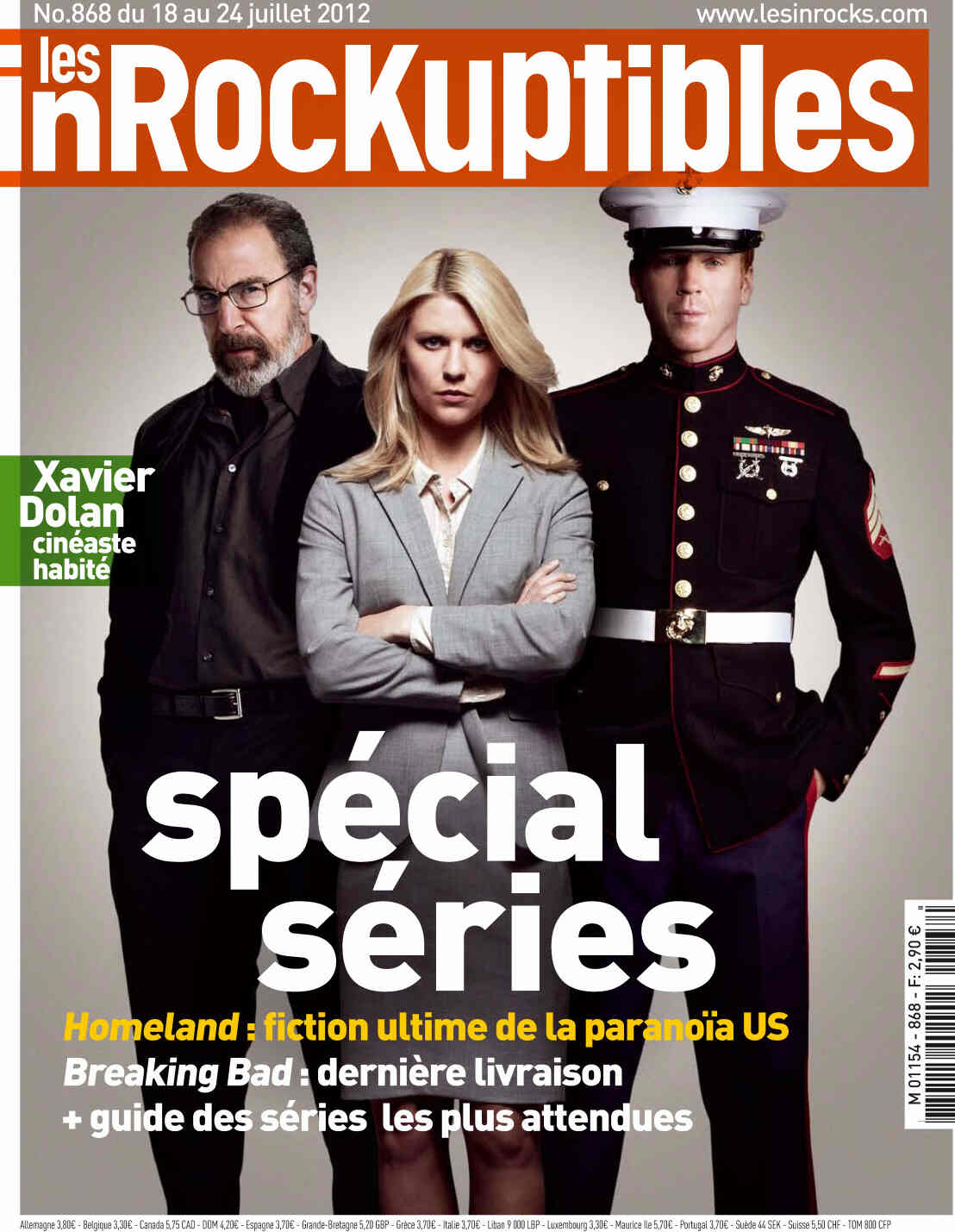 INROCKUPTIBLES | LES magazine side cover Issue 868 18 July 2012