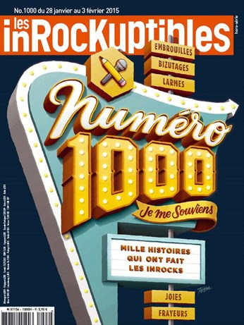 INROCKUPTIBLES | LES magazine side cover Issue 1000 28 January 2015