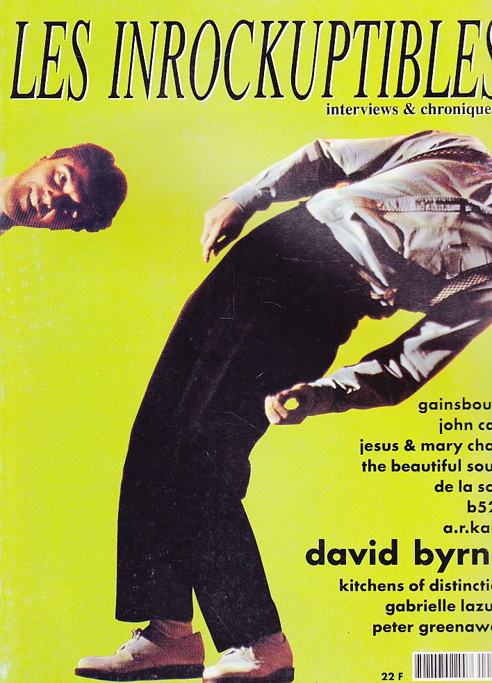 INROCKUPTIBLES | LES magazine side cover Issue 20 December 1989