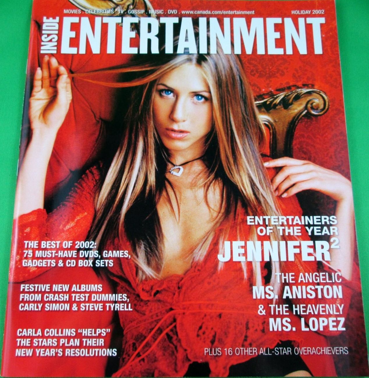 INSIDE ENTERTAINMENT magazine side cover Holiday 2002