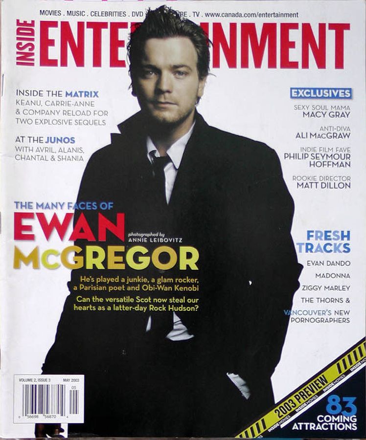 INSIDE ENTERTAINMENT magazine side cover May 2003