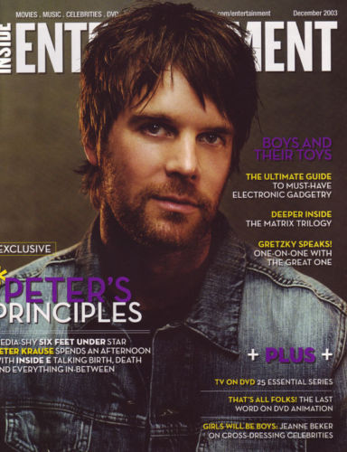 INSIDE ENTERTAINMENT magazine side cover December 2003