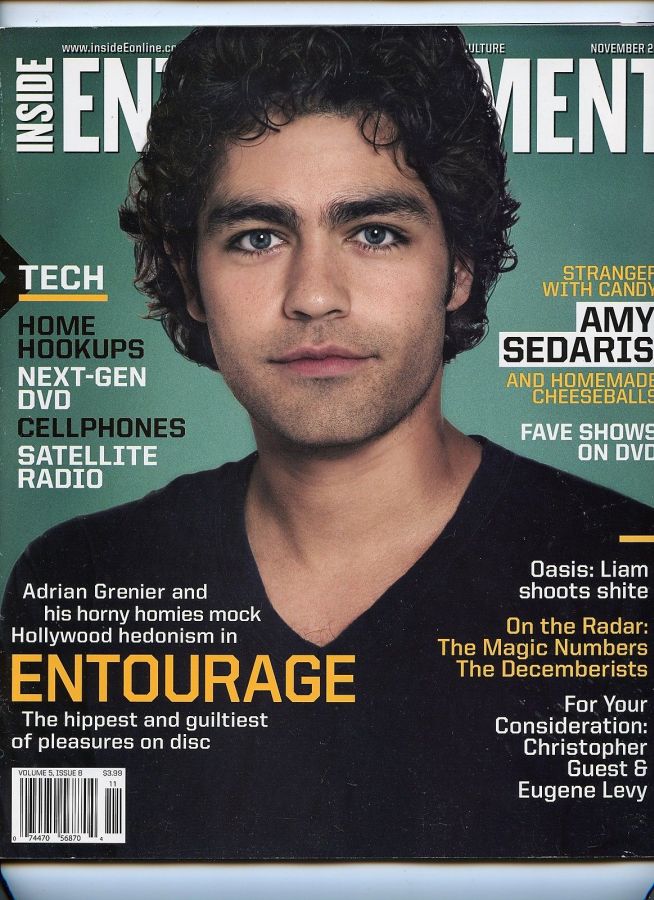 INSIDE ENTERTAINMENT magazine side cover  November 2006