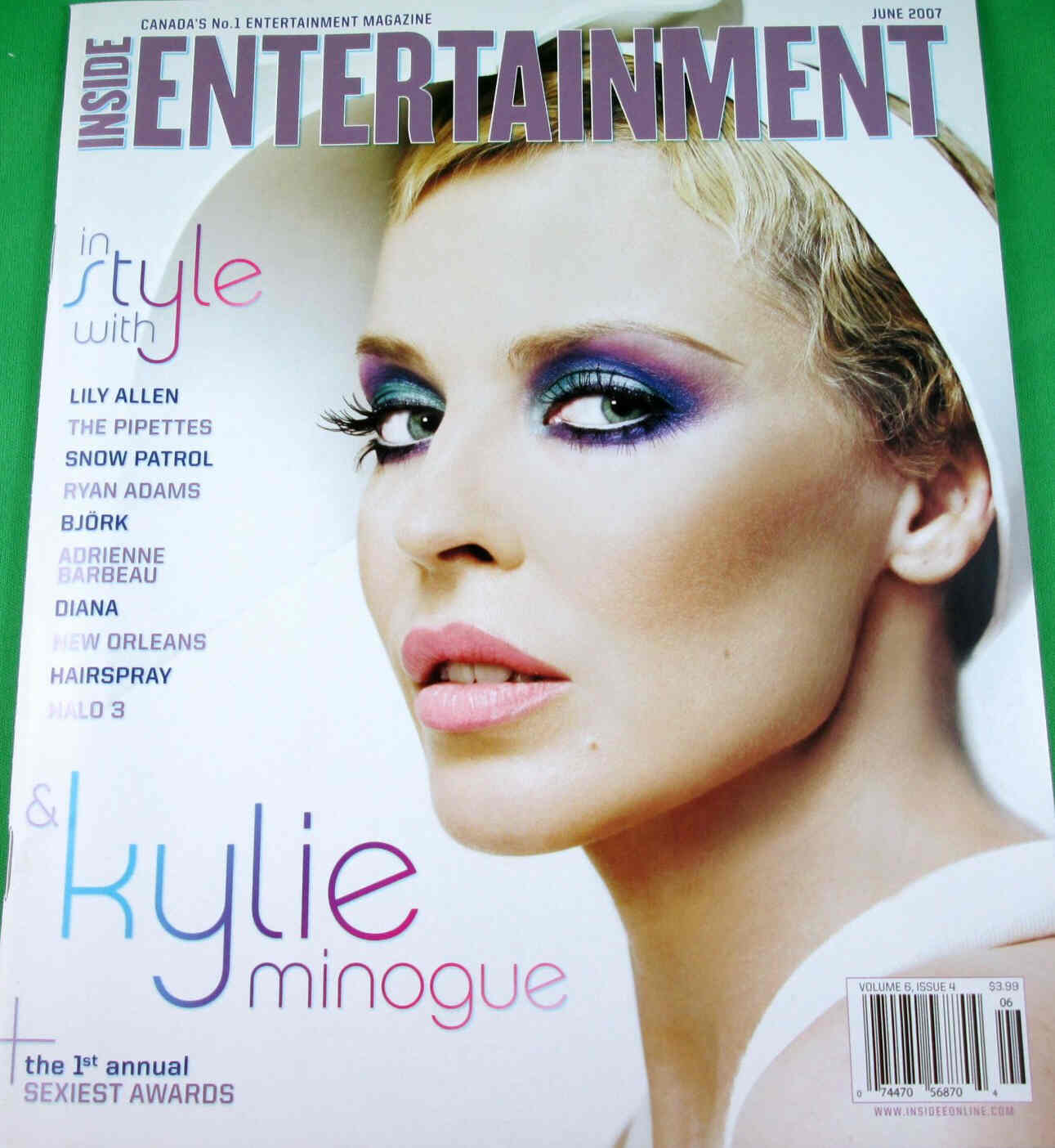 INSIDE ENTERTAINMENT magazine side cover June 2007